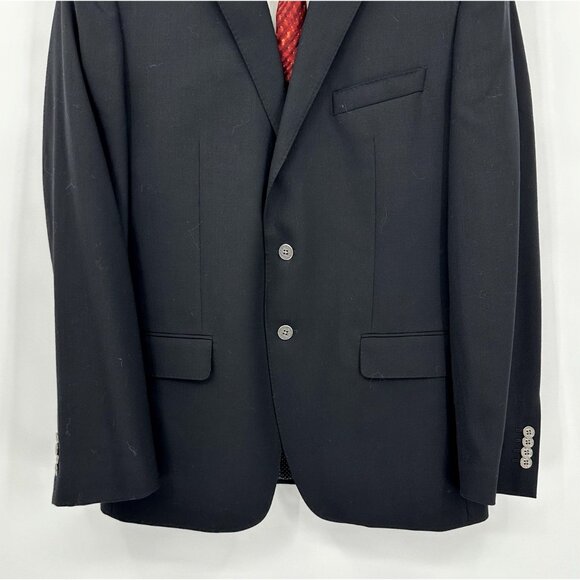 JOE JOSEPH ABBOUD SLIM FIT jacket blazer sport coat super 120s wool black 42R - Picture 3 of 8